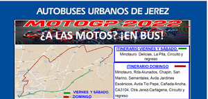 Autobuses lanzadera Circuito GP Jerez 2022