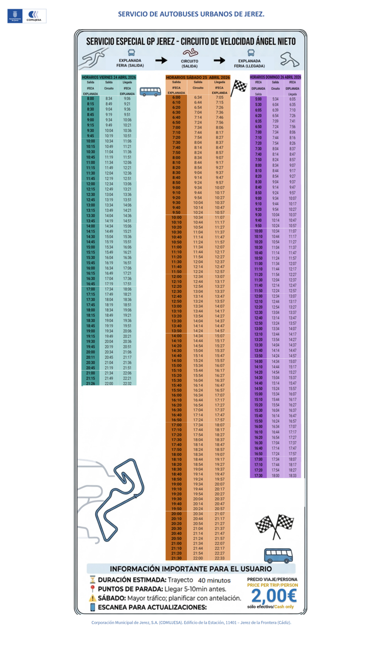 horarios explanada feria